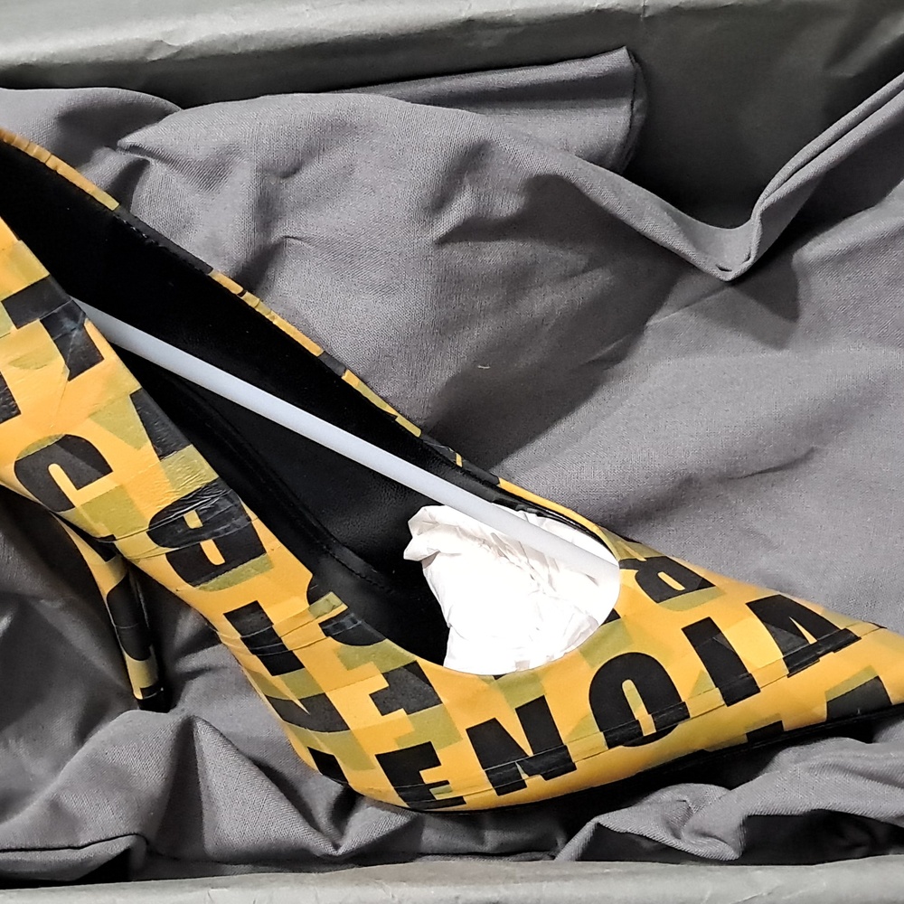 Balenciaga Yellow Tape Heels 36